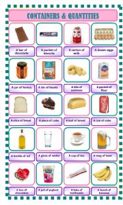 Containers and quantities