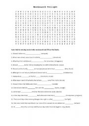 English worksheet: Wordsearch Twilight Novels