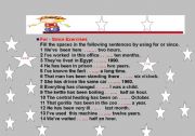 English Worksheet: FOR and SINCE