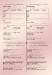 English Worksheet: Song 