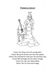 English Worksheet: Flamenco dancer