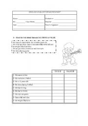 English worksheet: Body