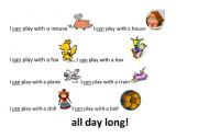 English Worksheet: Toys- rhymes