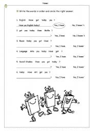 English worksheet: Grammar.Questions have you got, yes I have not I havent