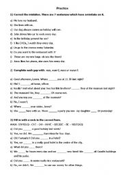 English Worksheet: Practice with past simple