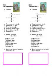 I Wanna Be Like You - Jungle Book Song - Fill in the blank - ESL worksheet  by Guil77