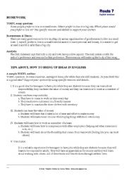 English Worksheet: TOEFL Practice
