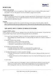 English Worksheet: TOEFL Practice