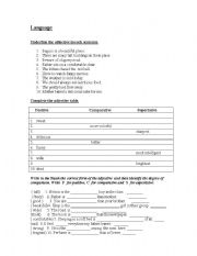 English worksheet: Language 