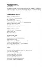 English Worksheet: Union Sundown - Bob Dylan
