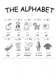 English Worksheet: My first alphabet