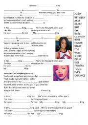 English Worksheet: rihanna HAPPINESS