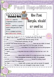 English Worksheet: PAST REPETITION