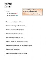 English worksheet: Underline the correct word