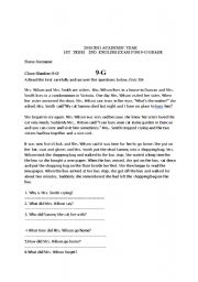 English Worksheet: an exam for intermediate classes