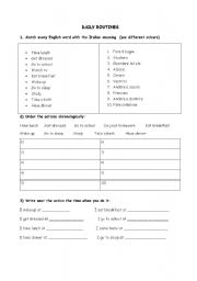 English worksheet: Daily Routines