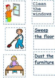 English Worksheet: chores flashcards 2of3