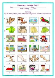 English Worksheet: Listening Test 2