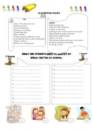English Worksheet: must mustnt