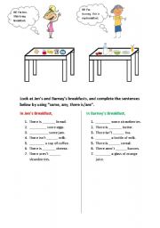 English Worksheet: who is eating what