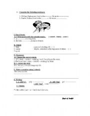 English worksheet: different skills exersise