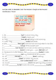 English Worksheet: The Present Simple and The Presemt Continuous Tenses