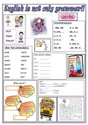 English Worksheet: ENGLISH IS NOT ONLY GRAMMAR