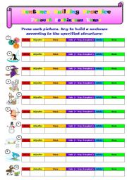 English Worksheet: Present Continuous Tense - Sentence Building Practice 