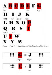 English worksheet: ALPHABET