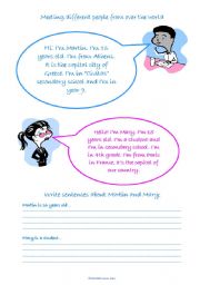 English Worksheet: Meeting different people (1)