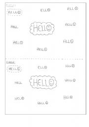 English worksheet: Hello