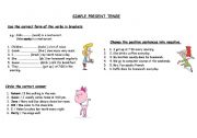 English Worksheet: smple present tense