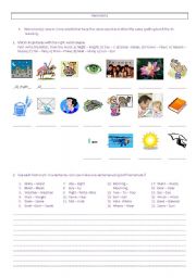 English Worksheet: Homonyms