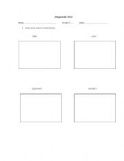 English worksheet: Diagnostic Test 2nd Grade