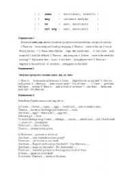 English Worksheet: Some, any, no