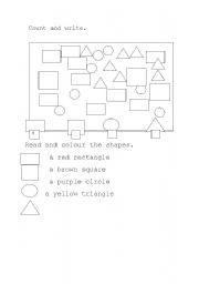 English worksheet: shapes