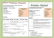 English Worksheet: 2 DELICIOUS RECIPES - to practise reading skills  ( 2)