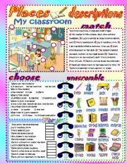 English Worksheet: My classroom!