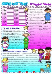 English Worksheet: PAST SIMPLE / IRREGULAR VERBS (+B&W)