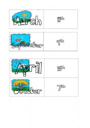 Months / ordinal numbers DOMINO (part 2/3)