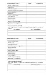 English Worksheet: Find someone who...