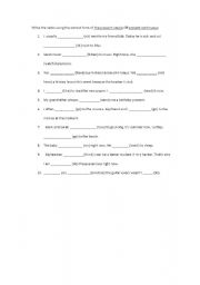 English worksheet: present simple or continuous?