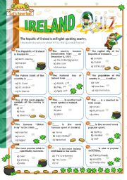 English Worksheet: Ireland Quiz