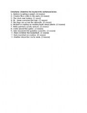 English Worksheet: nouns 