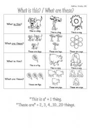 English Worksheet: What is this? / What are these?