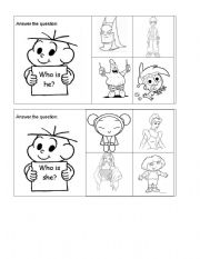 English Worksheet: who is she/he