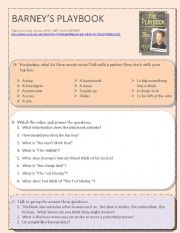 English Worksheet: video listening - Barneys Playbook