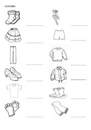 English Worksheet: Clothes