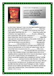 English Worksheet: Hurricane Carter Movie Review