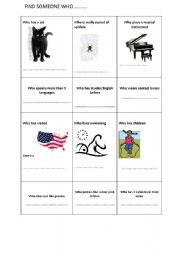 English Worksheet: Getting to know you-icebreaker